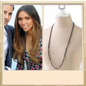 Stella & Dot Hematite Link Necklace